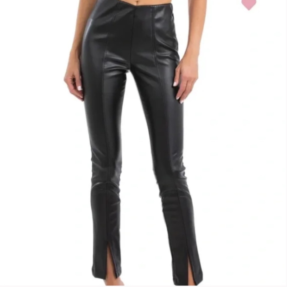 Steve Madden Anastasia Faux Leather Legging in Black - Size Medium